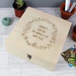 Personalised Floral Wreath Large Wooden Keepsake Box: 1 - Keepsake Boxes By Gift Moments