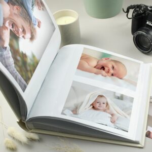 Personalised Floral Wreath Square Photo Album: 5 - Photo Albums By Gift Moments