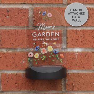 Personalised Flower Garden Outdoor Solar Light: 5 - Solar Lights By Gift Moments