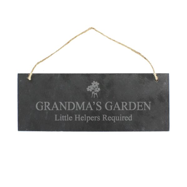 Personalised Flower Motif Hanging Slate Plaque: 2 - Signs & Plaques By Gift Moments