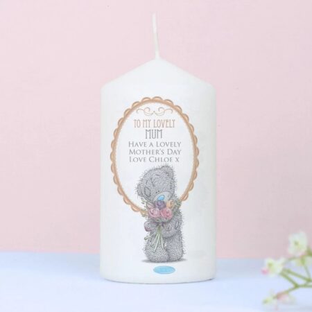 Personalised Me to You Flowers Pillar Candle For Her: 1 - Candles