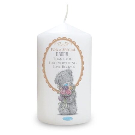 Personalised Me to You Flowers Pillar Candle For Her: 3 - Candles