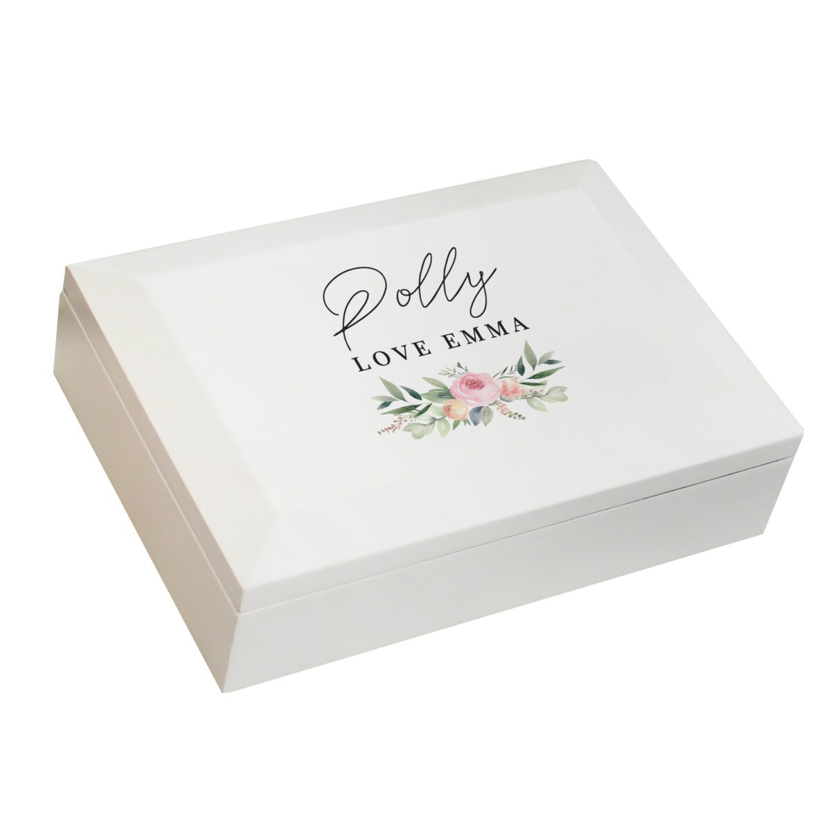 Personalised Flowers Wooden Jewellery Box: 6 - Jewellery Boxes By Gift Moments