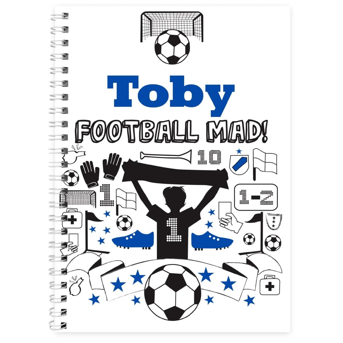 Personalised Football A5 Notebook: 3 - Notebooks By Gift Moments