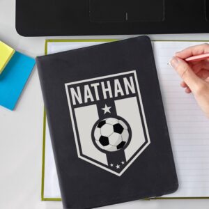 Personalised Football Badge Black Notebook: 2 - Notebooks By Gift Moments