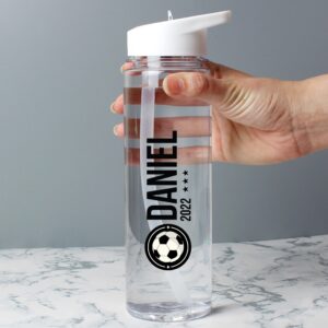 Personalised Football Badge Water Bottle: 1 - Water Bottles By Gift Moments