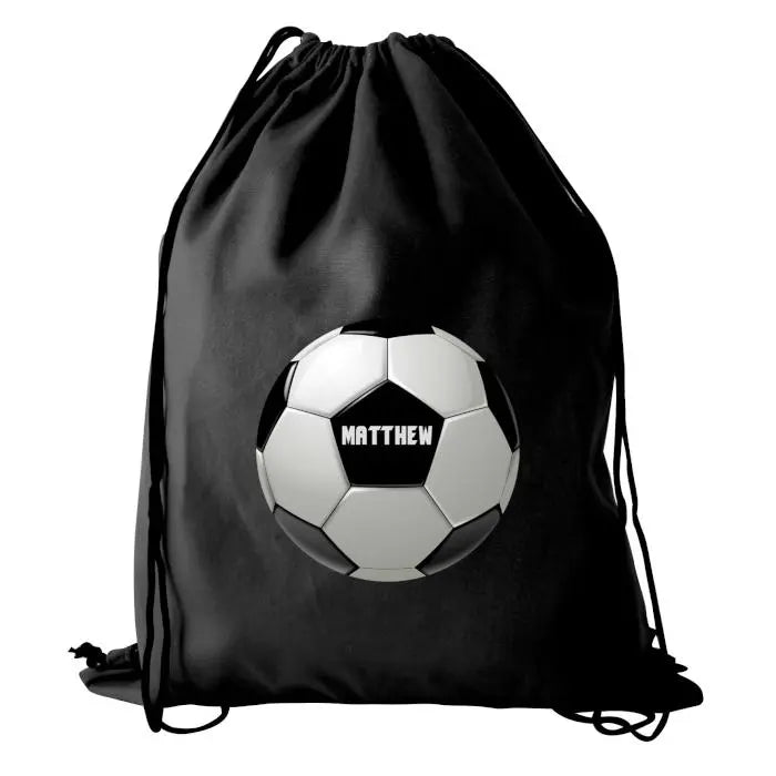 Personalised Football Black Kit Bag: 3 - Kids Bags By Gift Moments