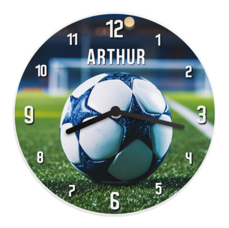 Personalised football childrens wall clock