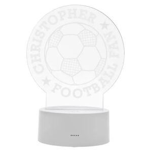 Personalised Football LED Colour Changing Desk Night Light: 8 - LED Lighting By Gift Moments
