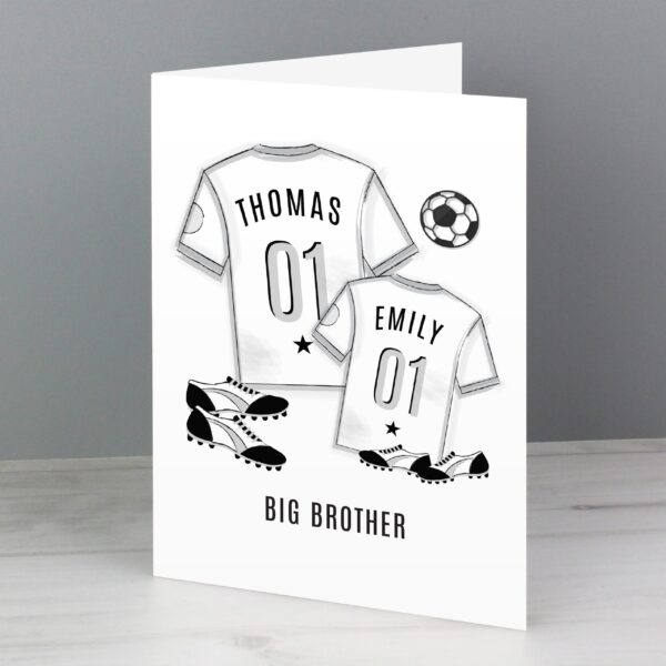 Personalised Football Mini Me Card: 2 - Greeting Cards By Gift Moments