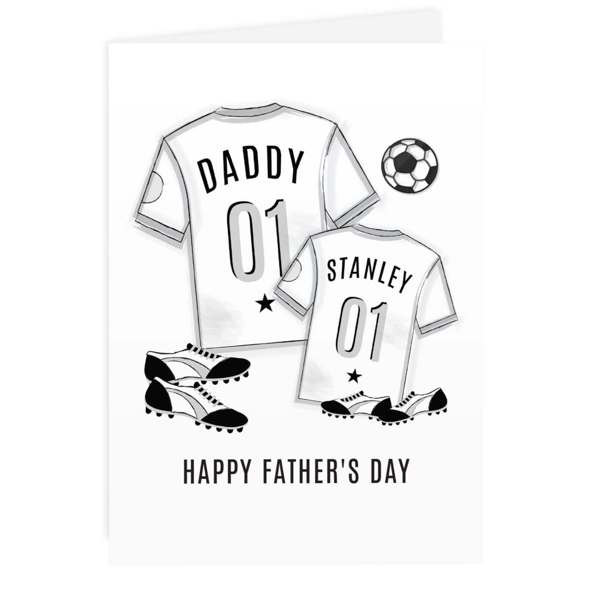 Personalised Football Mini Me Card: 3 - Greeting Cards By Gift Moments