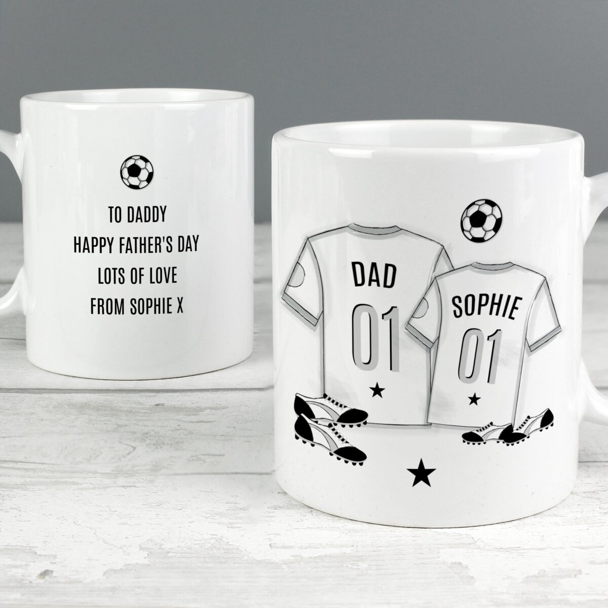 Personalised football mini mug