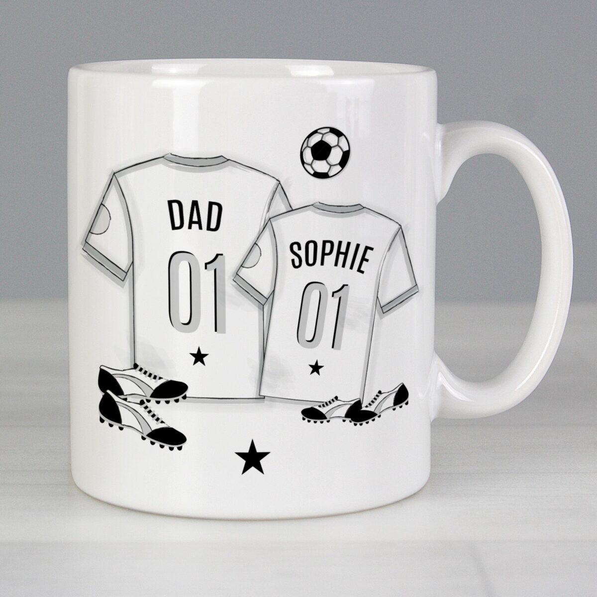 Personalised football mini mug