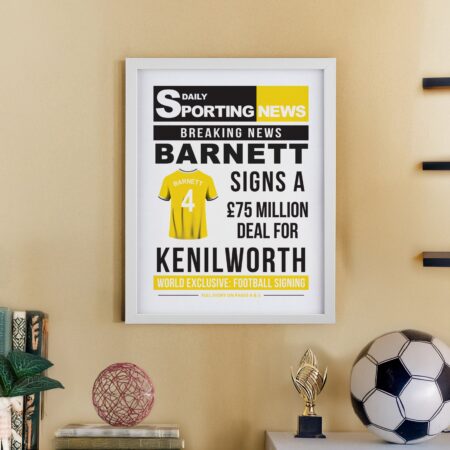 Personalised Football News Framed Prints: 10 - Framed Prints By Gift Moments