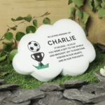 Personalised Football Resin Memorial Cloud: 1 - Memorials By Gift Moments