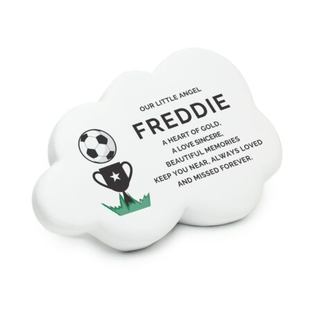 Personalised football resin memorial cloud