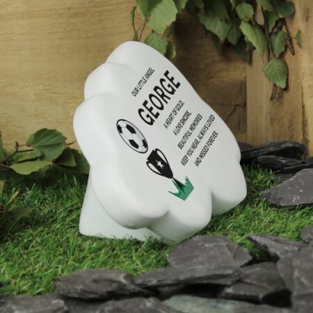 Personalised football resin memorial cloud