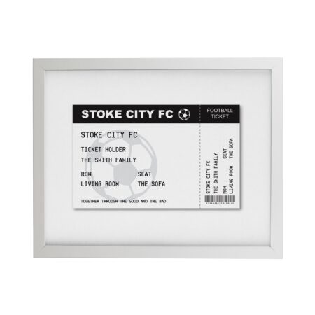 Personalised Football Ticket Framed Prints: 9 - Framed Prints By Gift Moments