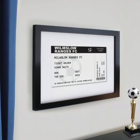 Personalised Football Ticket Framed Prints: 5 - Framed Prints By Gift Moments