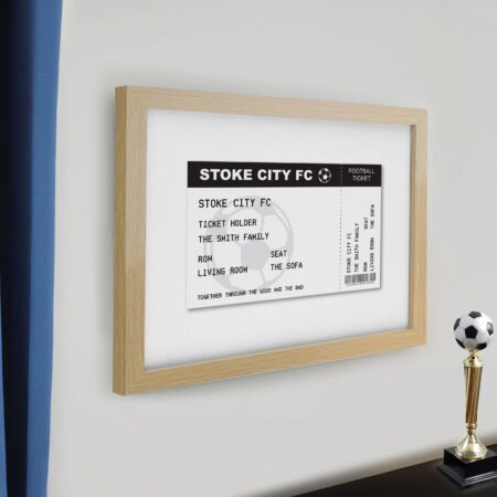 Personalised Football Ticket Framed Prints: 4 - Framed Prints By Gift Moments