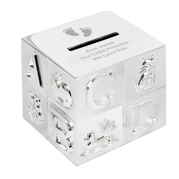 Personalised Footprints ABC Money Box: 2 - Money Boxes By Gift Moments