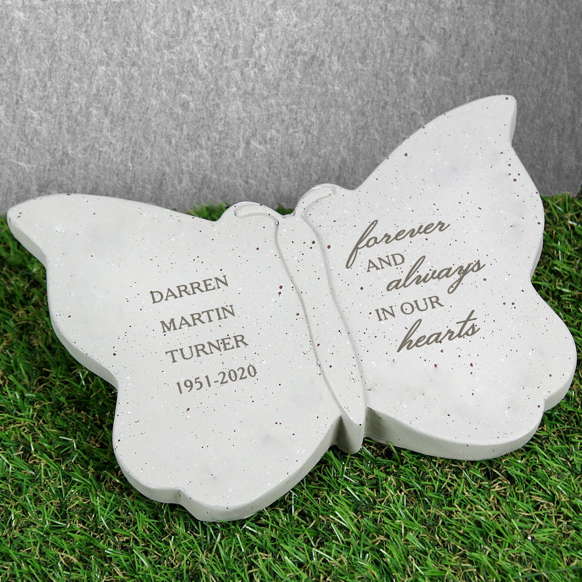 Personalised forever always memorial butterfly