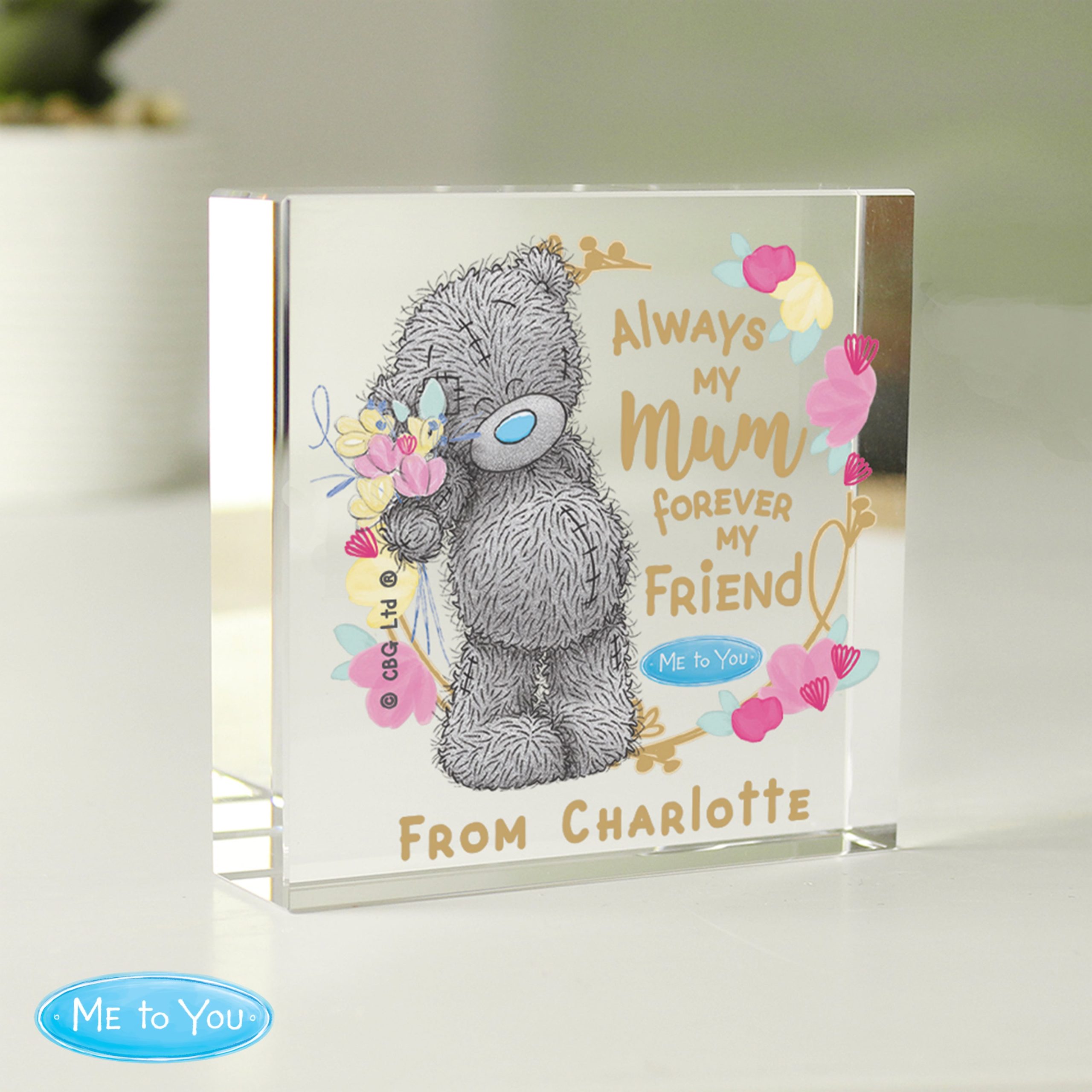 Personalised Me To You Forever My Friend Crystal Token: 1 - Crystal Tokens