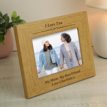 Personalised Formal 6x4 Landscape Oak Finish Photo Frame: 6 - Photo Frames By Gift Moments