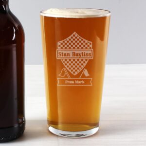 Personalised Formula 1 Pint Glass: 1 - Beer Glasses By Gift Moments