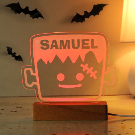 Personalised Frankenstein Wooden LED Light: 8 - LED Lighting By Gift Moments