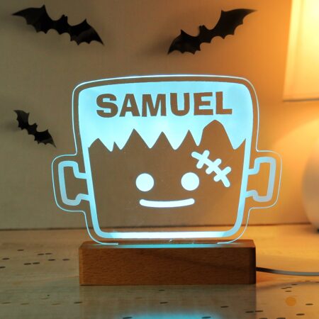 Personalised Frankenstein Wooden LED Light: 3 - LED Lighting By Gift Moments