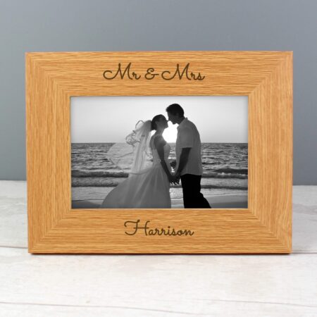 Personalised Free Text 6x4 Wooden Photo Frame: 7 - Photo Frames By Gift Moments