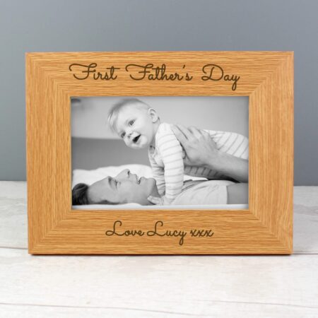 Personalised Free Text 6x4 Wooden Photo Frame: 1 - Photo Frames By Gift Moments