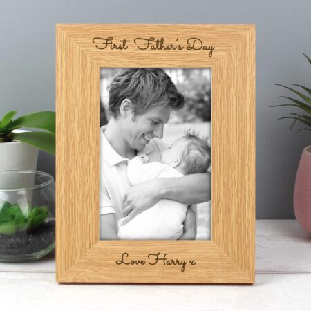 Personalised Free Text 6x4 Wooden Photo Frame: 3 - Photo Frames By Gift Moments