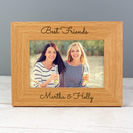 Personalised Free Text 6x4 Wooden Photo Frame: 6 - Photo Frames By Gift Moments