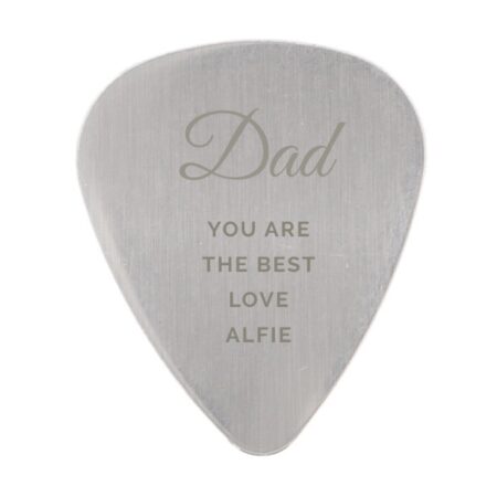 Personalised Free Text Big Name Silver Plectrum: 4 - Keepsakes By Gift Moments