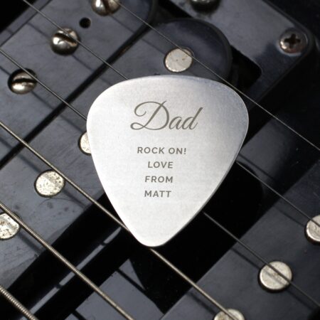 Personalised Free Text Big Name Silver Plectrum: 3 - Keepsakes By Gift Moments