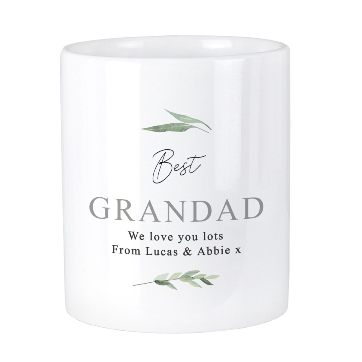 Personalised Free Text Botanical Ceramic Storage Pot: 5 - Storage By Gift Moments