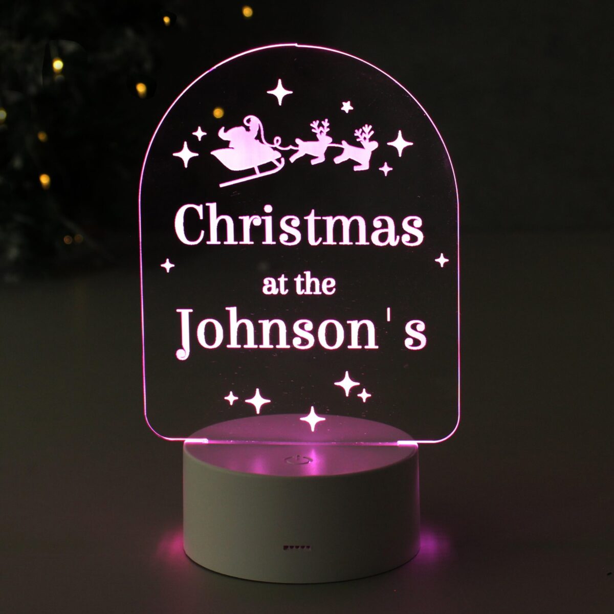 Personalised free text christmas led light