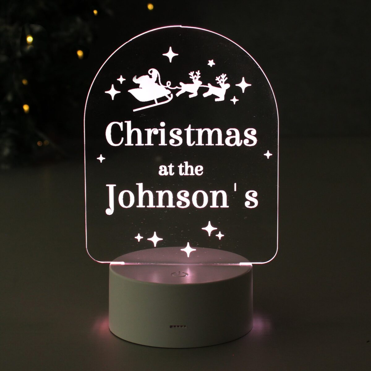 Personalised free text christmas led light