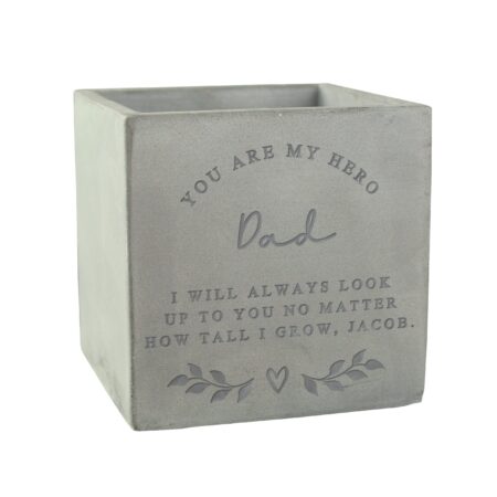Personalised Free Text Concrete Plant Pot: 5 - Pots & Planters By Gift Moments