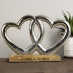 Personalised Free Text Double Heart Ornament: 1 - Ornaments By Gift Moments