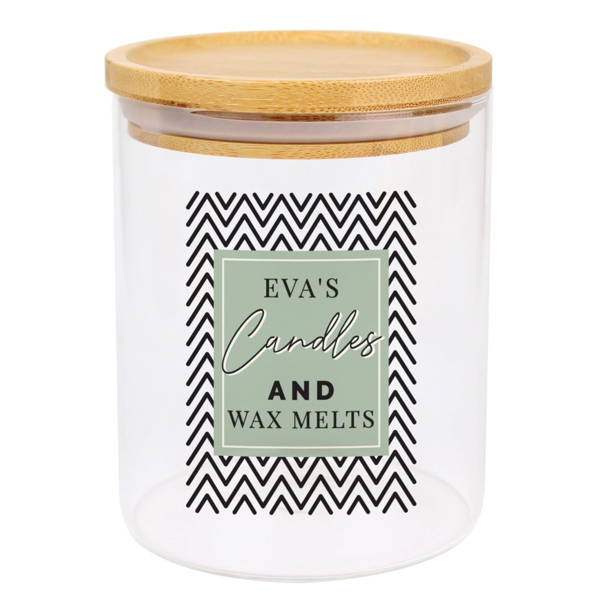 Personalised Free Text Glass Jar with Bamboo Lid: 6 - Storage By Gift Moments