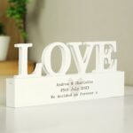 Personalised Free Text Heart Wooden Love Ornament: 1 - Ornaments By Gift Moments