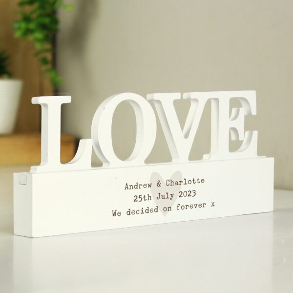 Personalised Free Text Heart Wooden Love Ornament: 1 - Ornaments By Gift Moments
