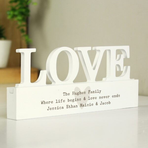 Personalised Free Text Heart Wooden Love Ornament: 2 - Ornaments By Gift Moments