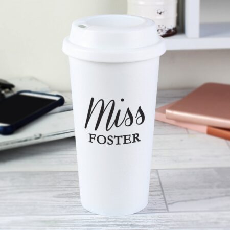 Personalised Free Text Insulated Reusable Eco Travel Cup: 1 - Travel Mugs By Gift Moments