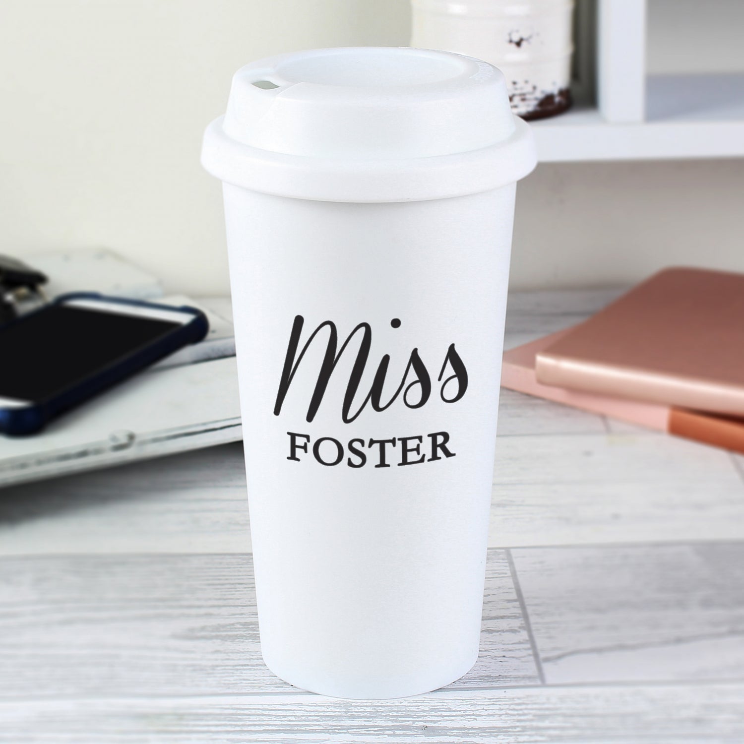 Personalised Free Text Insulated Reusable Eco Travel Cup: 1 - Travel Mugs By Gift Moments