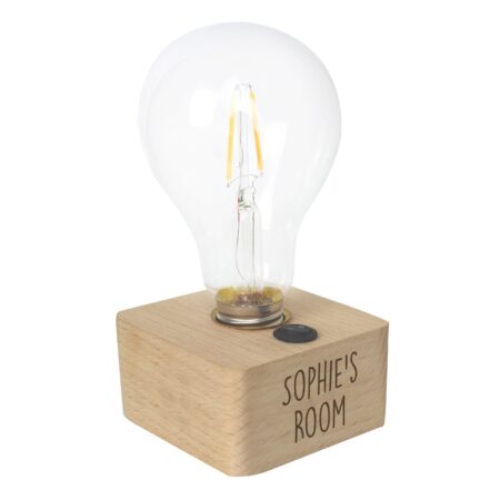 Personalised Free Text LED Bulb Table Lamp: 5 - LED Lighting By Gift Moments