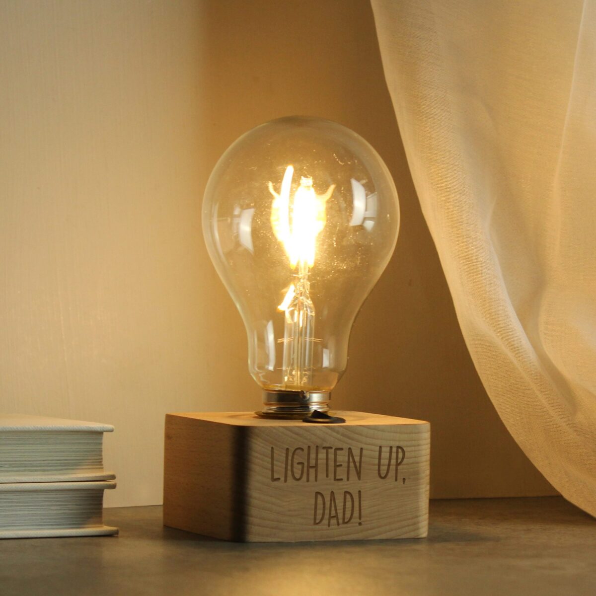Personalised Free Text LED Bulb Table Lamp: 1 - LED Lighting By Gift Moments